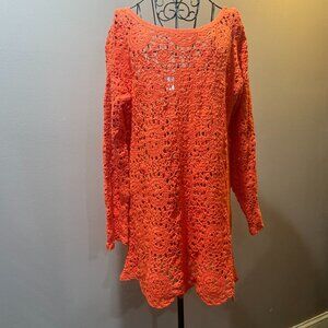 Boho crocheted tunic